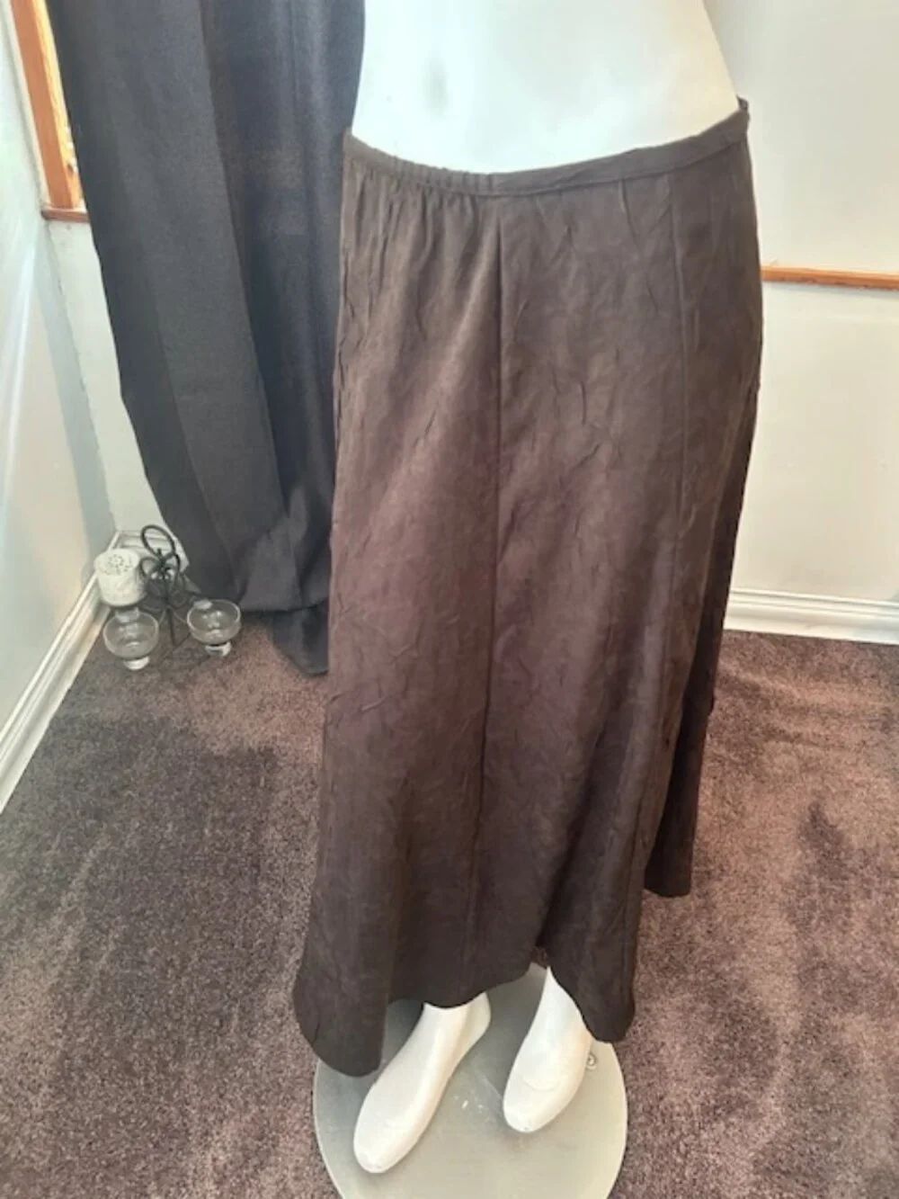 Christopher & Bank brown textured skirt